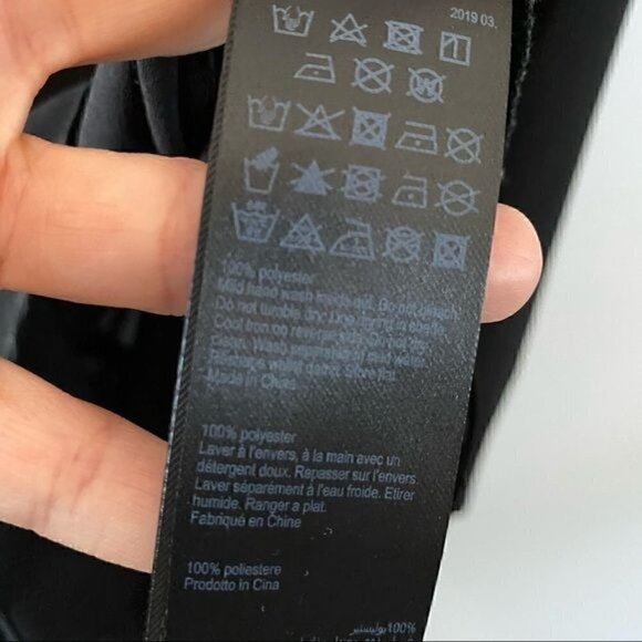 Allsaints Black Wrap Mia Sleeve Top Blouse XS Polyester - Picture 12 of 13